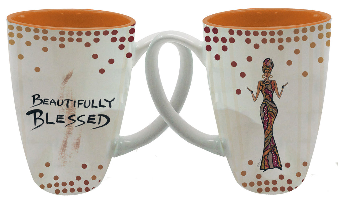 Beautifully Blessed Latte Mug by Cidne Wallace