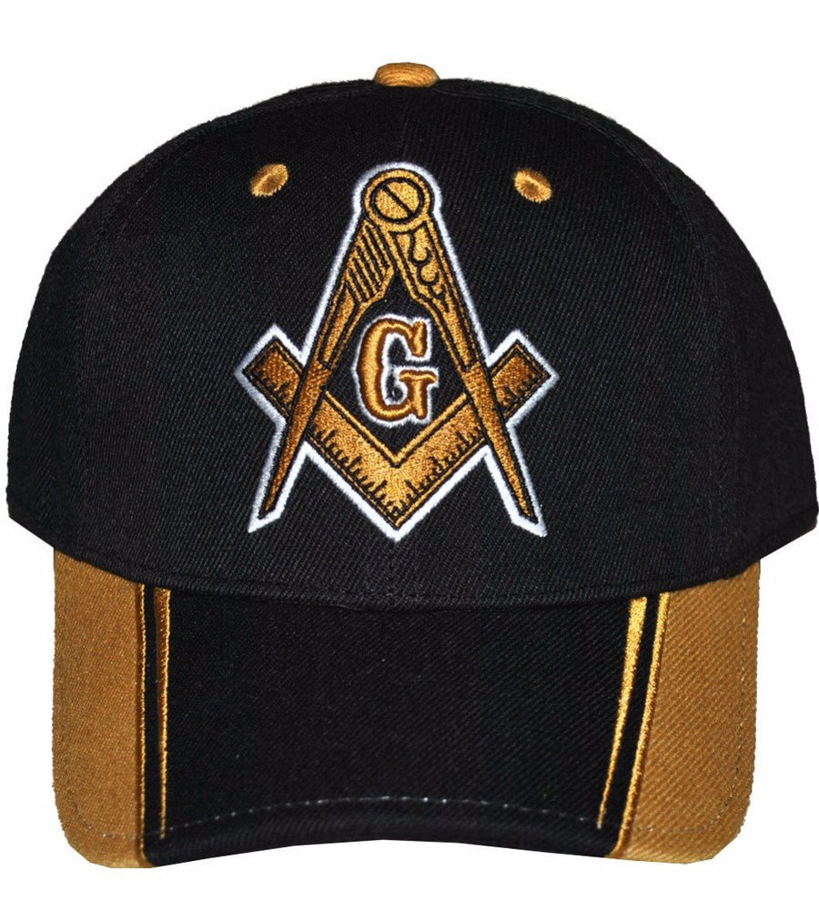 Masonic/Freemasonry Two Tone Brim Baseball Cap by Big Boy (Front)