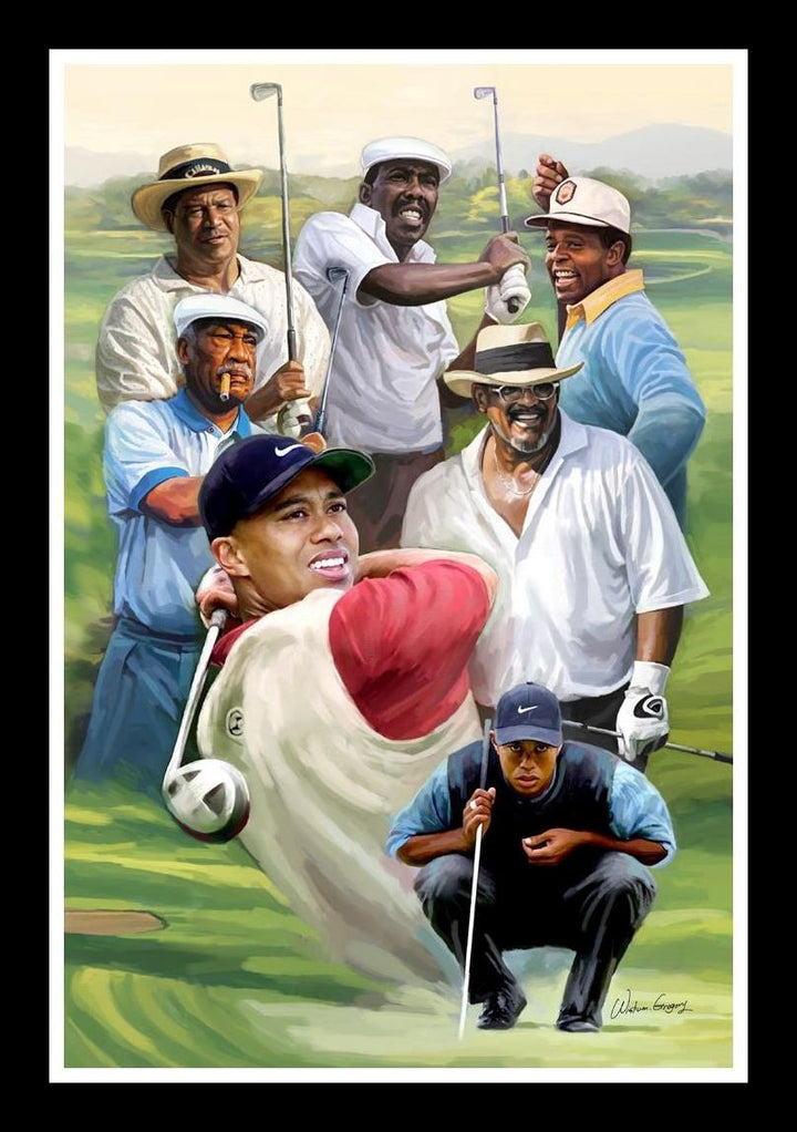 In Good Company: African American Golfers by Wishum Gregory (Black Frame)