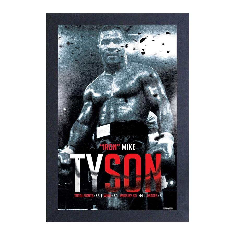 Mike Tyson: Iron Mike Tyson by Pyramid America (Black Frame)