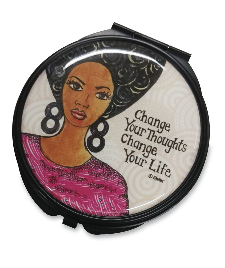 Change Your Thoughts Change Your Life: African American Pocket Mirror by GBaby
