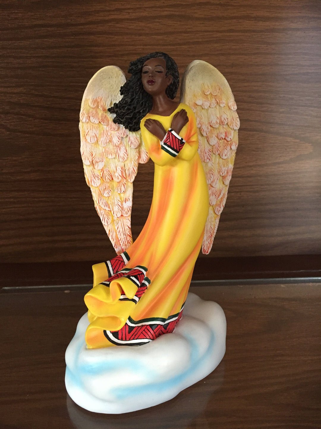 Angel Embrace: African American Angel Figurine by Sylvia Walker