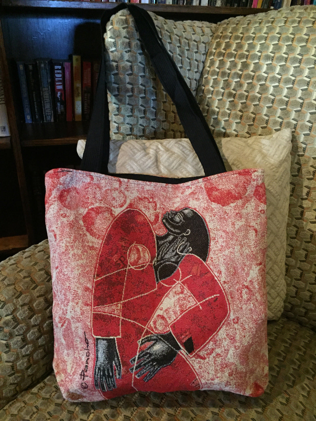 Definitely Diva: African American Woven Tapestry Tote Bag by Larry "Poncho" Brown