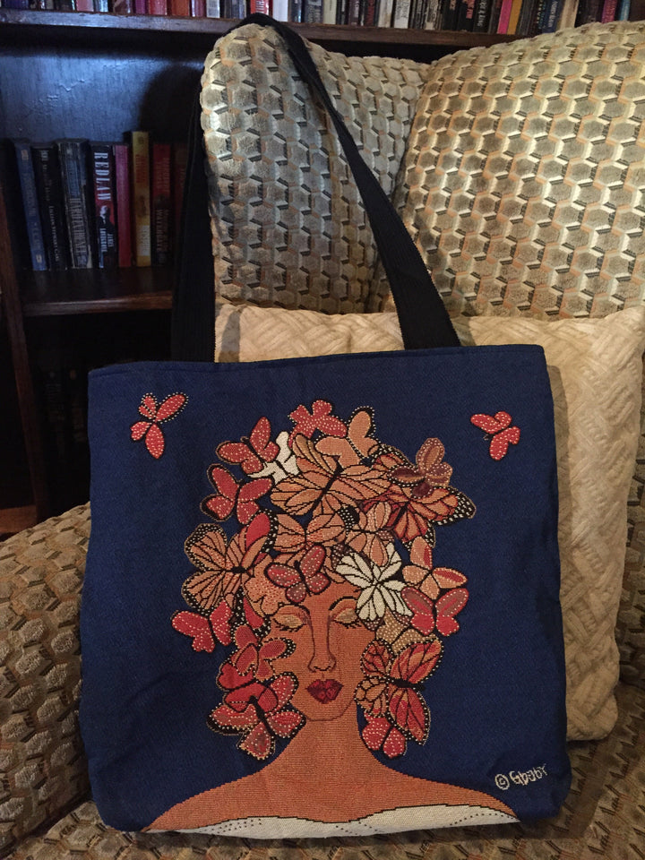 Release, Relax, Renew: African American Woven Tapestry Tote Bag by GBaby