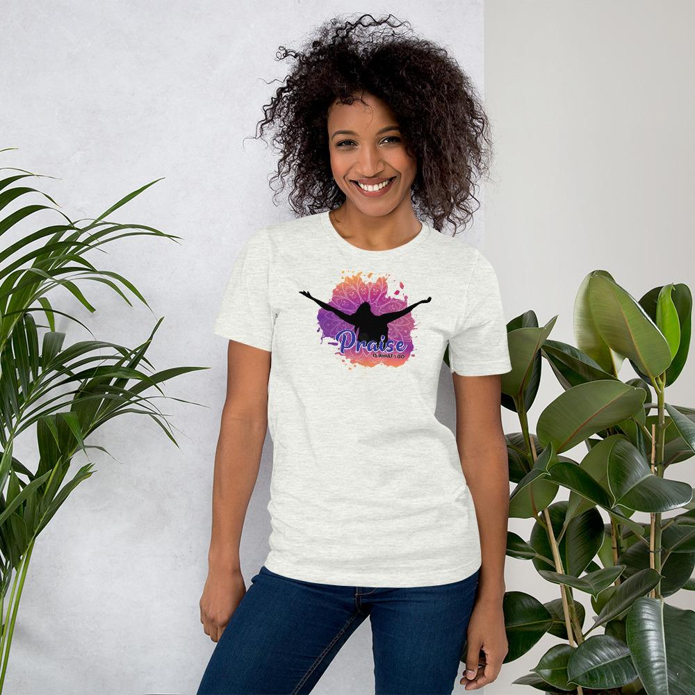 Praise is What I Do Short Sleeve Unisex T-Shirt-T-Shirt-Keepers of the Faith-Small-Soft Cream-The Black Art Depot