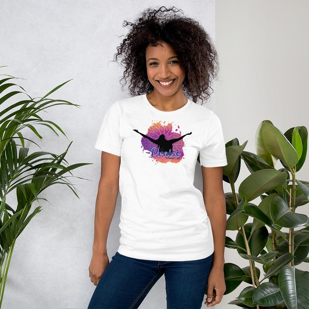 Praise is What I Do Short Sleeve Unisex T-Shirt-T-Shirt-Keepers of the Faith-Small-Soft Cream-The Black Art Depot