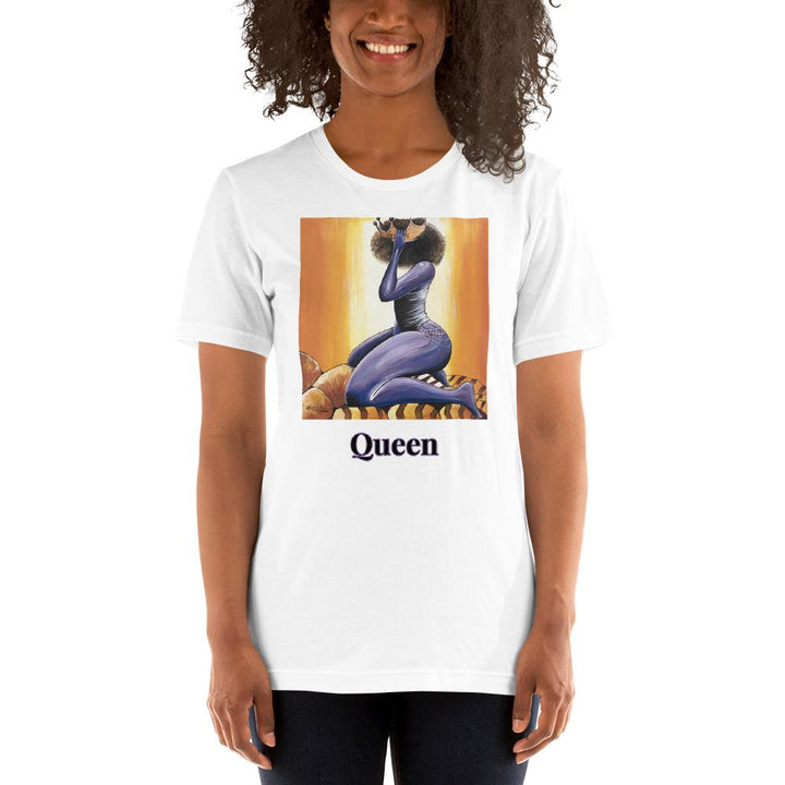 Queen by Obour Ba: African American Short Sleeve Unisex T-Shirt