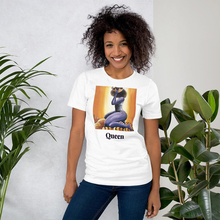 Queen by Obour Ba: African American Short Sleeve Unisex T-Shirt