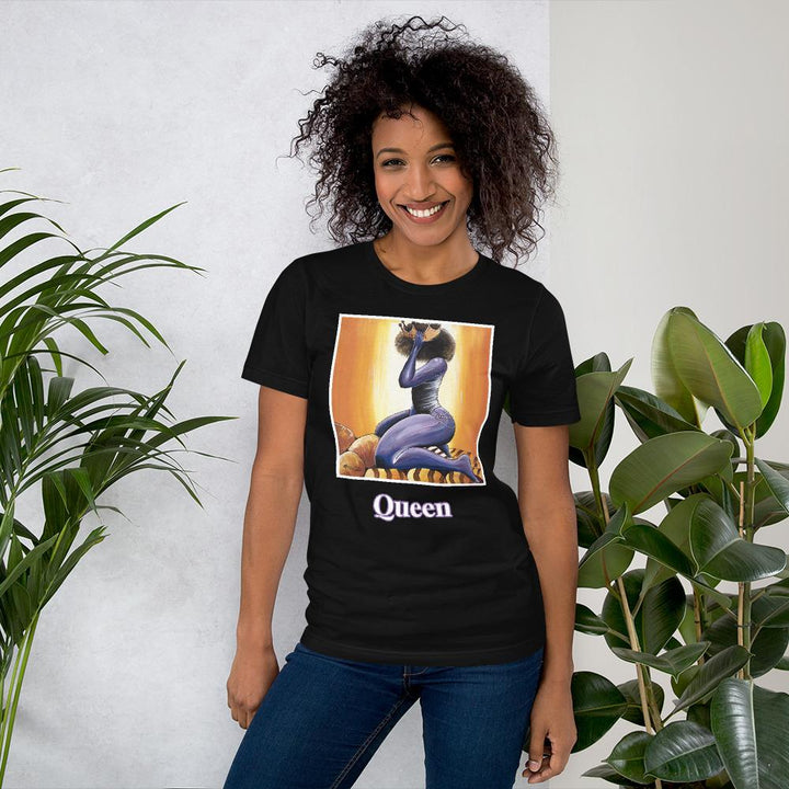 Queen by Obour Ba: African American Short Sleeve Unisex T-Shirt