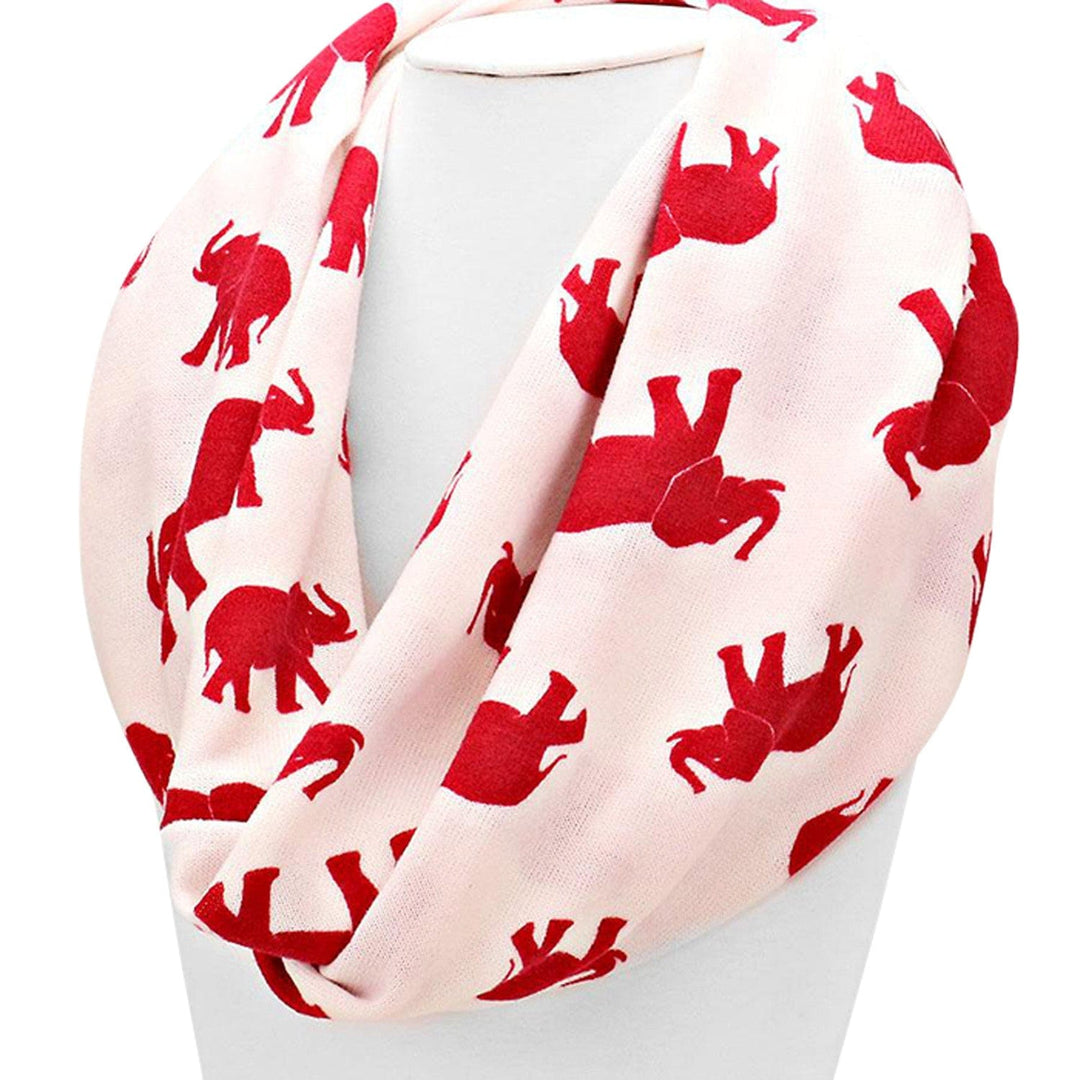 Delta Sigma Theta Inspired White Elephant Infinity Scarf (Winter)