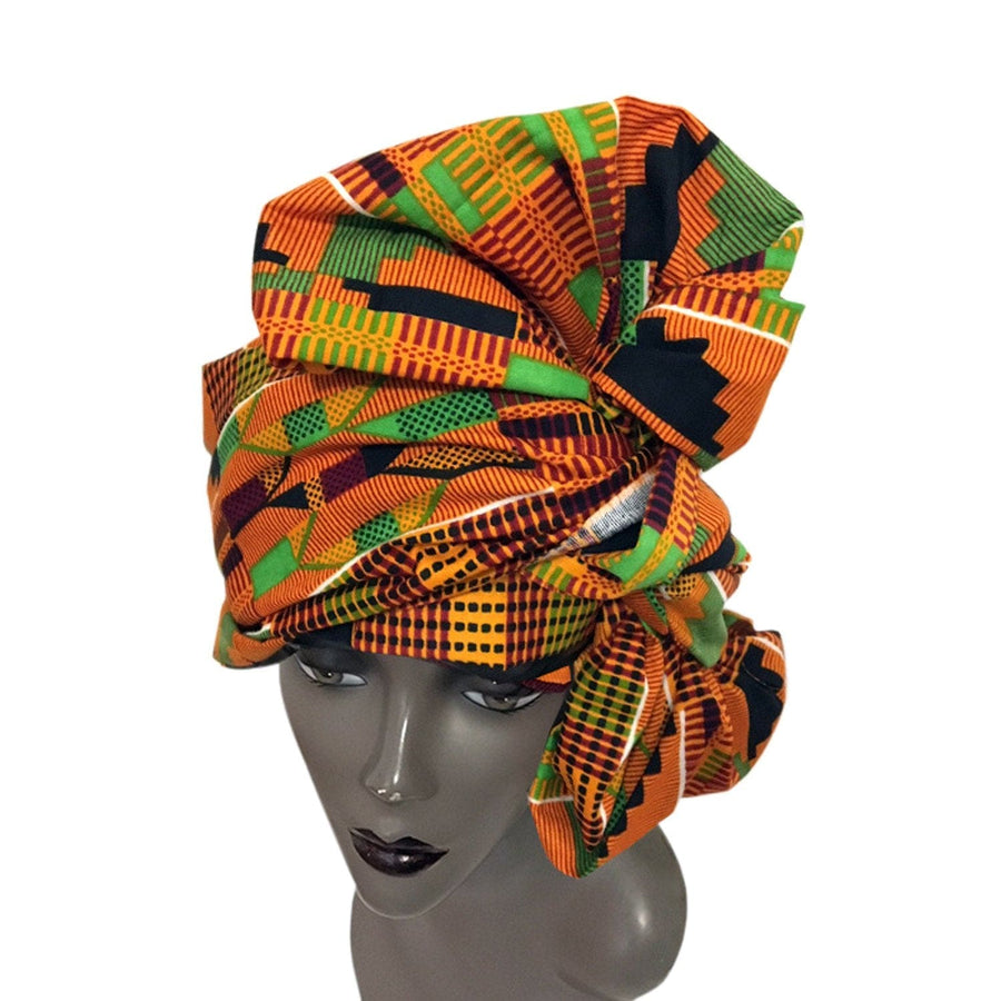 Authentic African Wax Print Fabric Head Wrap by Boutique Africa