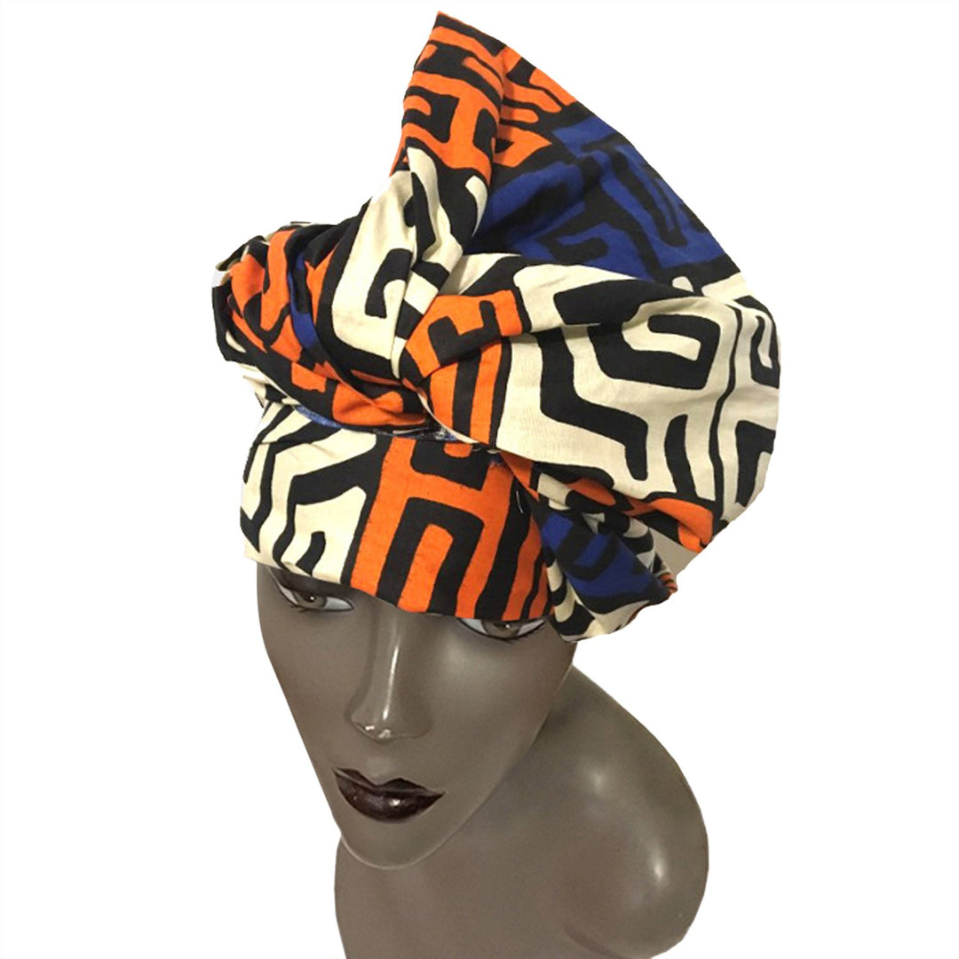 Authentic African Ankara (Wax Print) Fabric Head Wrap by Boutique Africa
