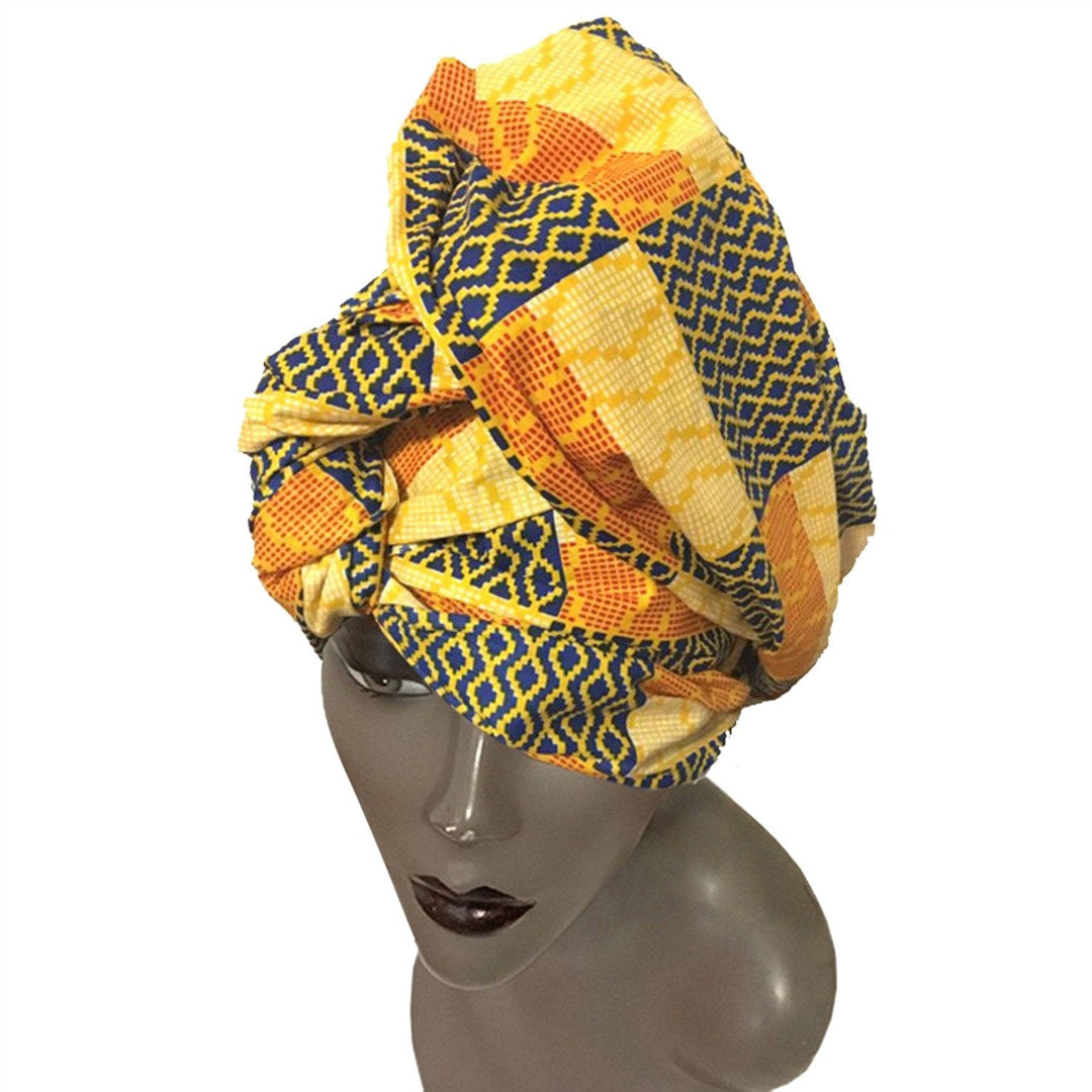 Authentic African Ankara (Wax Print) Fabric Head Wrap by Boutique Africa