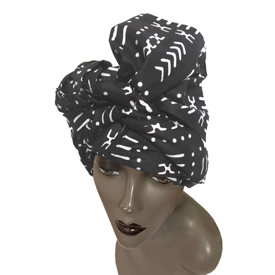 Authentic African Wax Print Fabric Head Wrap by Boutique Africa