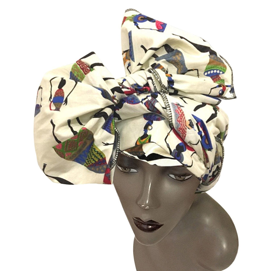 Authentic African Wax Print Fabric Head Wrap by Boutique Africa