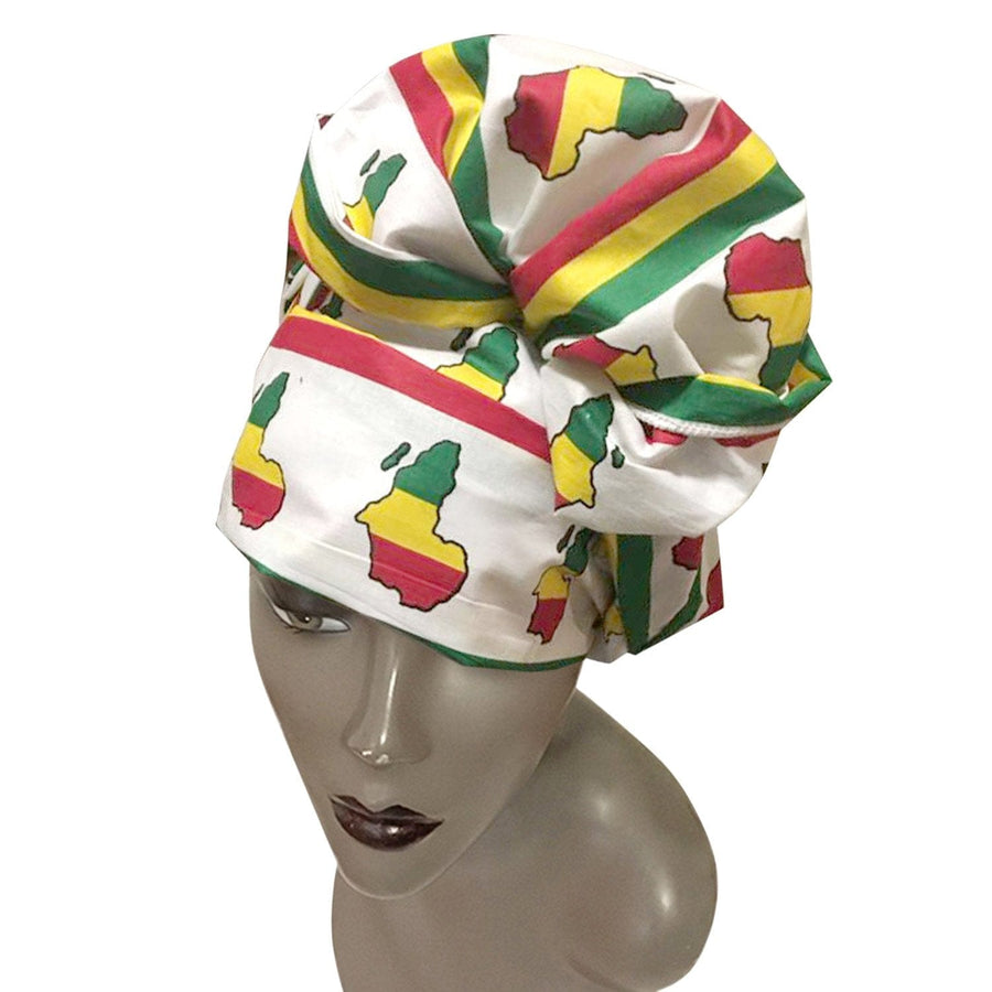 Authentic African Wax Print Fabric Head Wrap by Boutique Africa