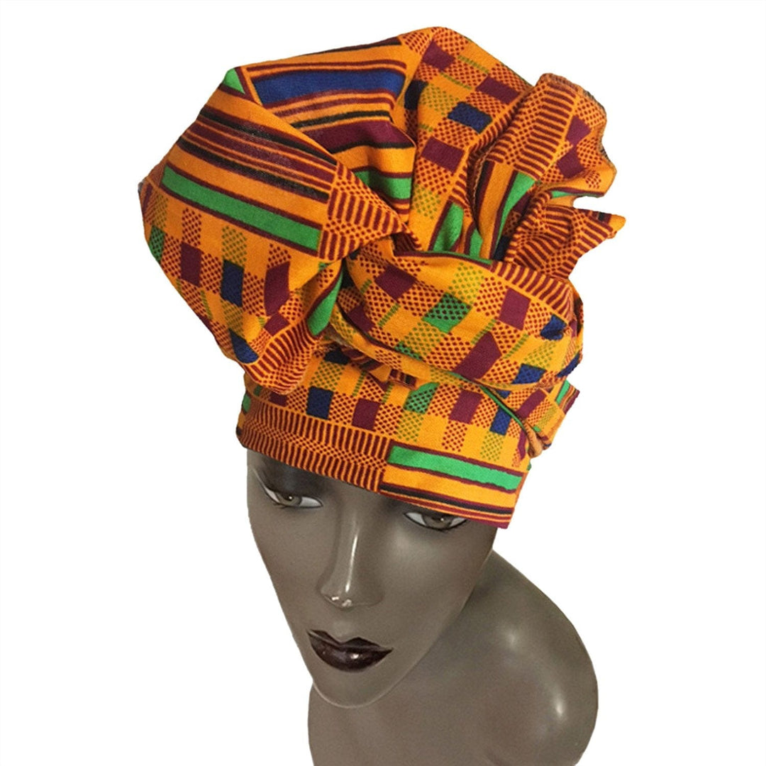 Authentic African Wax Print Fabric Head Wrap by Boutique Africa