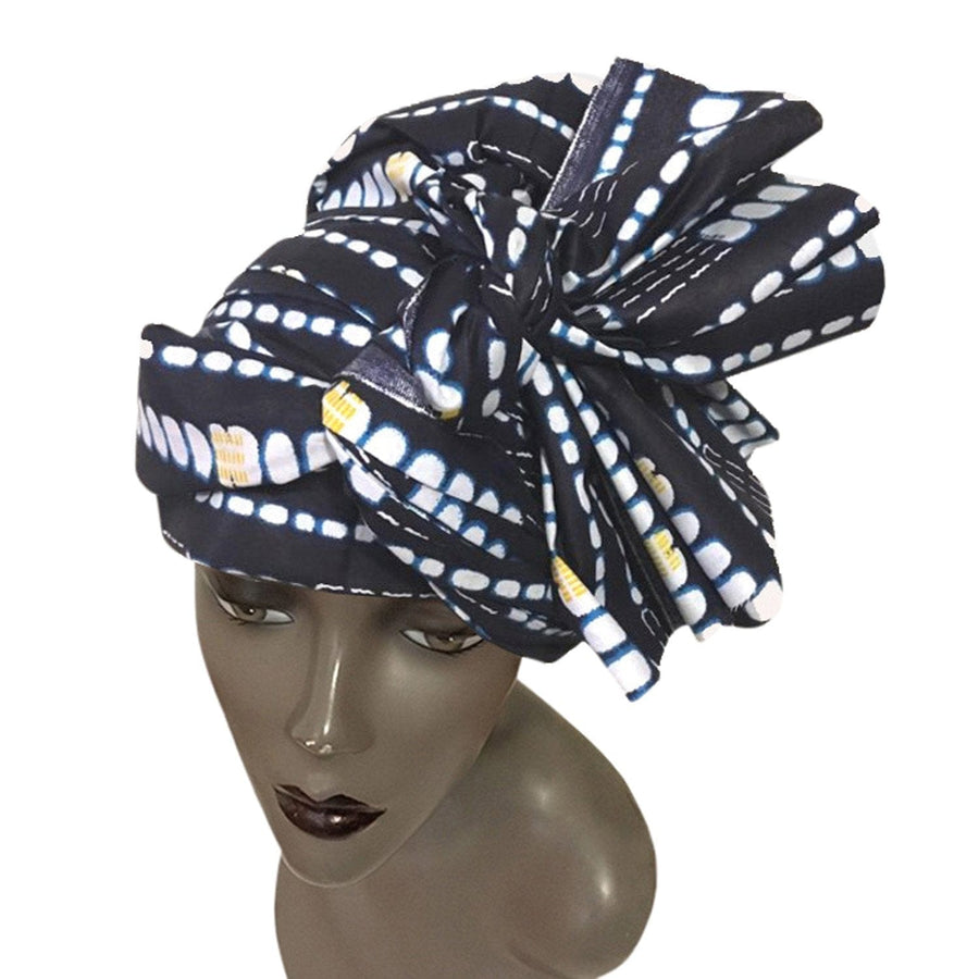 Authentic African Wax Print Fabric Head Wrap by Boutique Africa