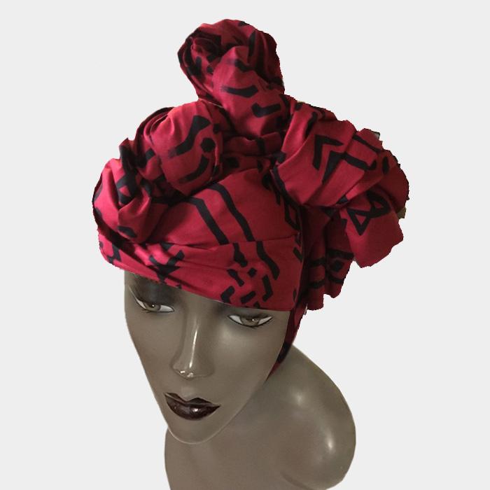 Authentic African Wax Print Fabric Head Wrap by Boutique Africa