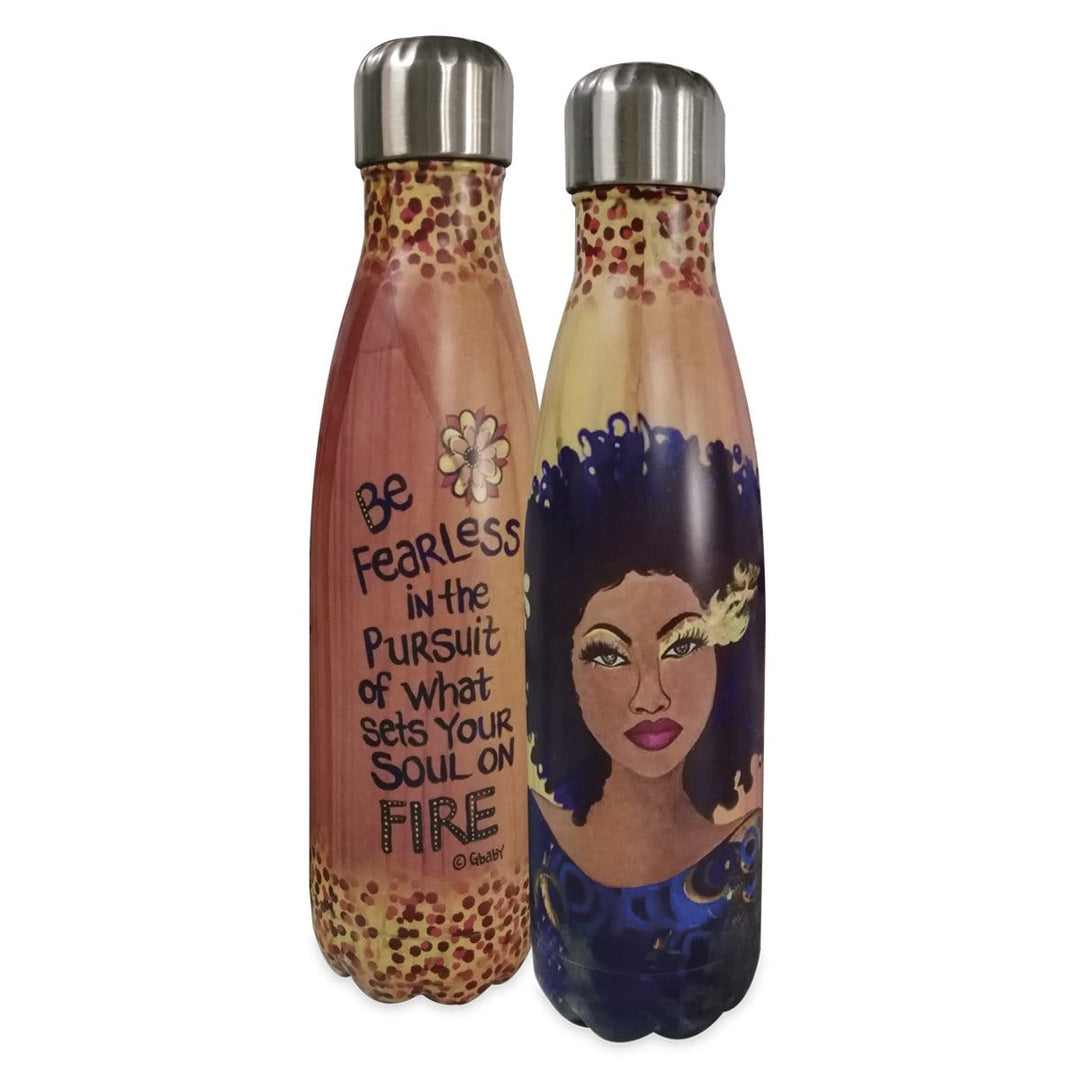 Soul on Fire: African American Stainless Steel Bottle by Sylvia "Gbaby" Cohen