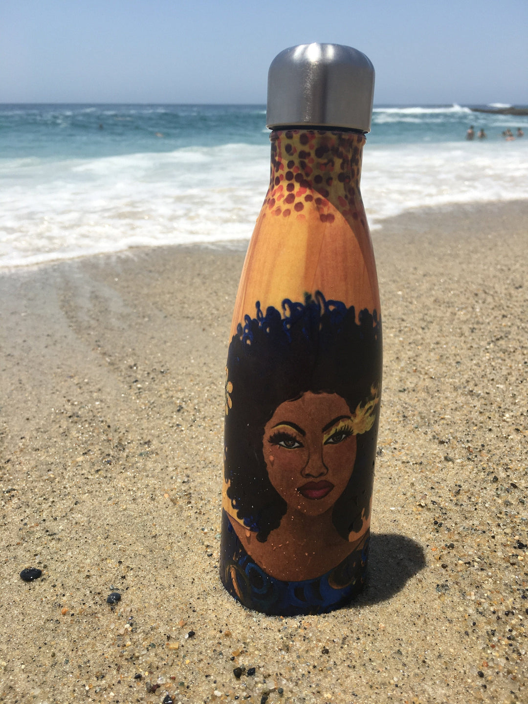 Soul on Fire: African American Stainless Steel Bottle by Sylvia "Gbaby" Cohen