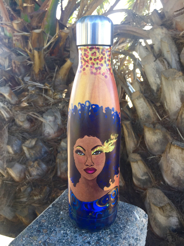Soul on Fire: African American Stainless Steel Bottle by Sylvia "Gbaby" Cohen