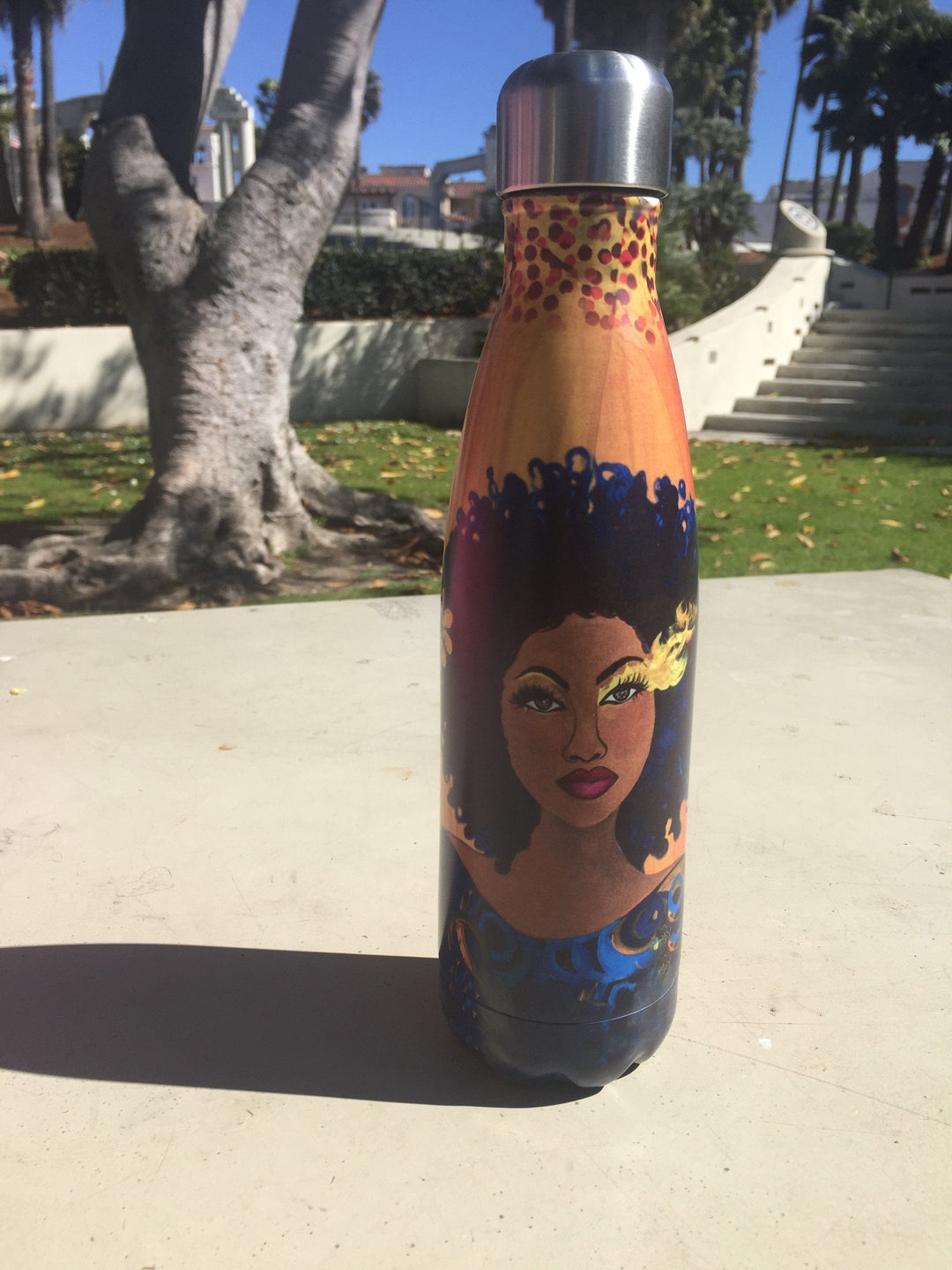 Soul on Fire: African American Stainless Steel Bottle by Sylvia "Gbaby" Cohen