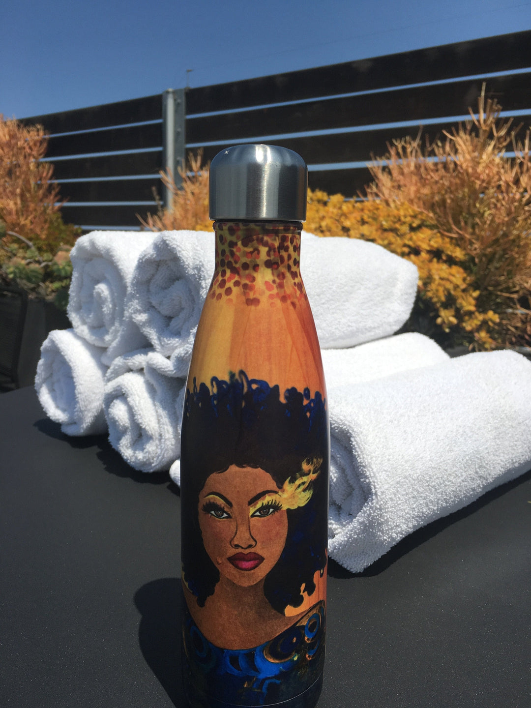 Soul on Fire: African American Stainless Steel Bottle by Sylvia "Gbaby" Cohen