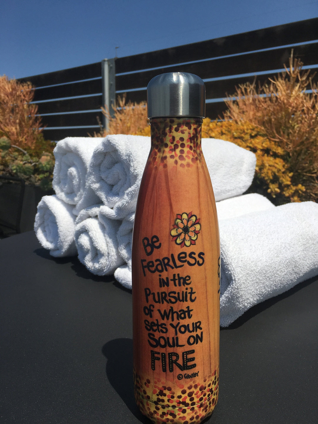 Soul on Fire: African American Stainless Steel Bottle by Sylvia "Gbaby" Cohen