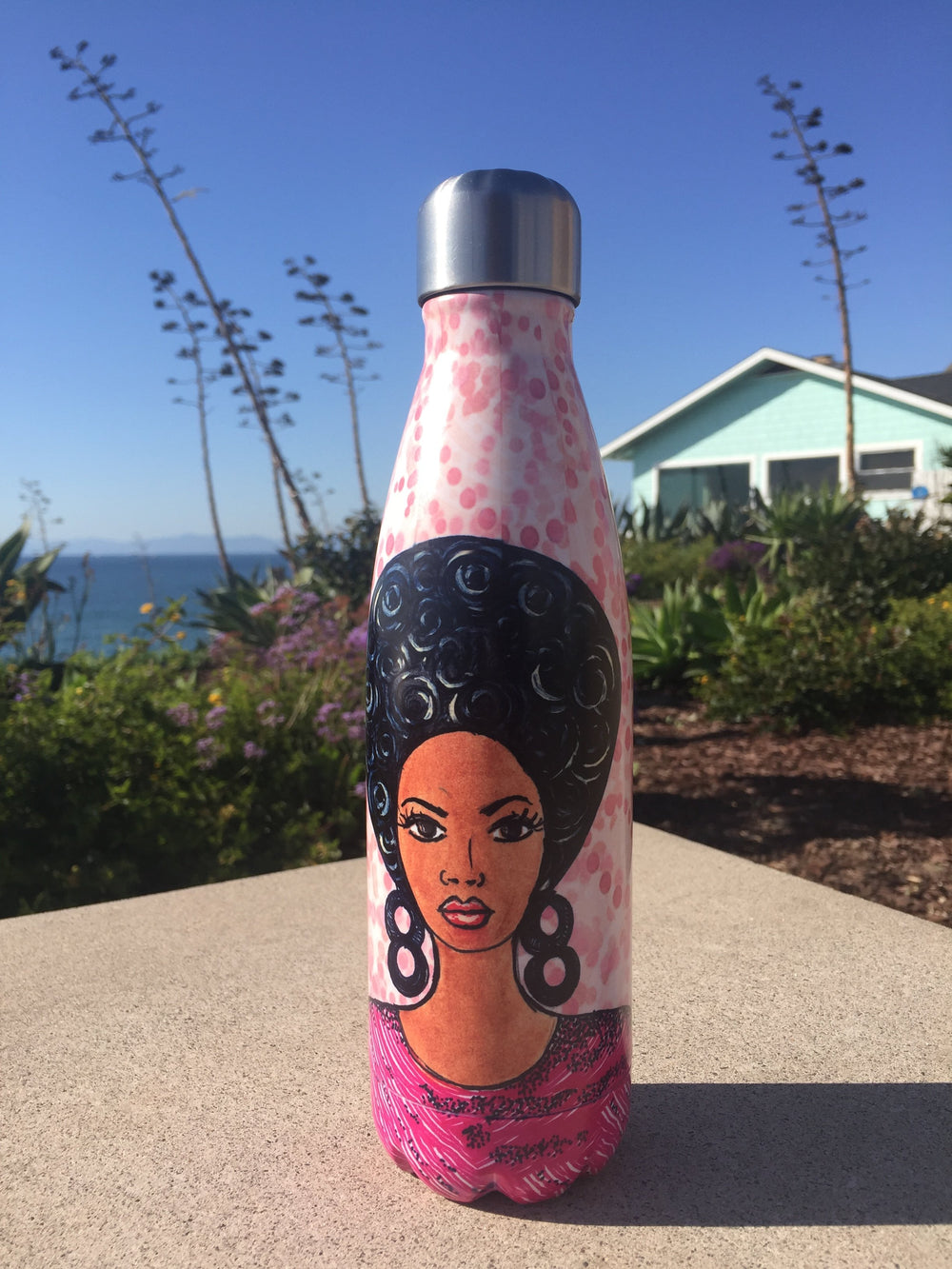 Change Your Thoughs: African American Stainless Steel Bottle by Gbaby