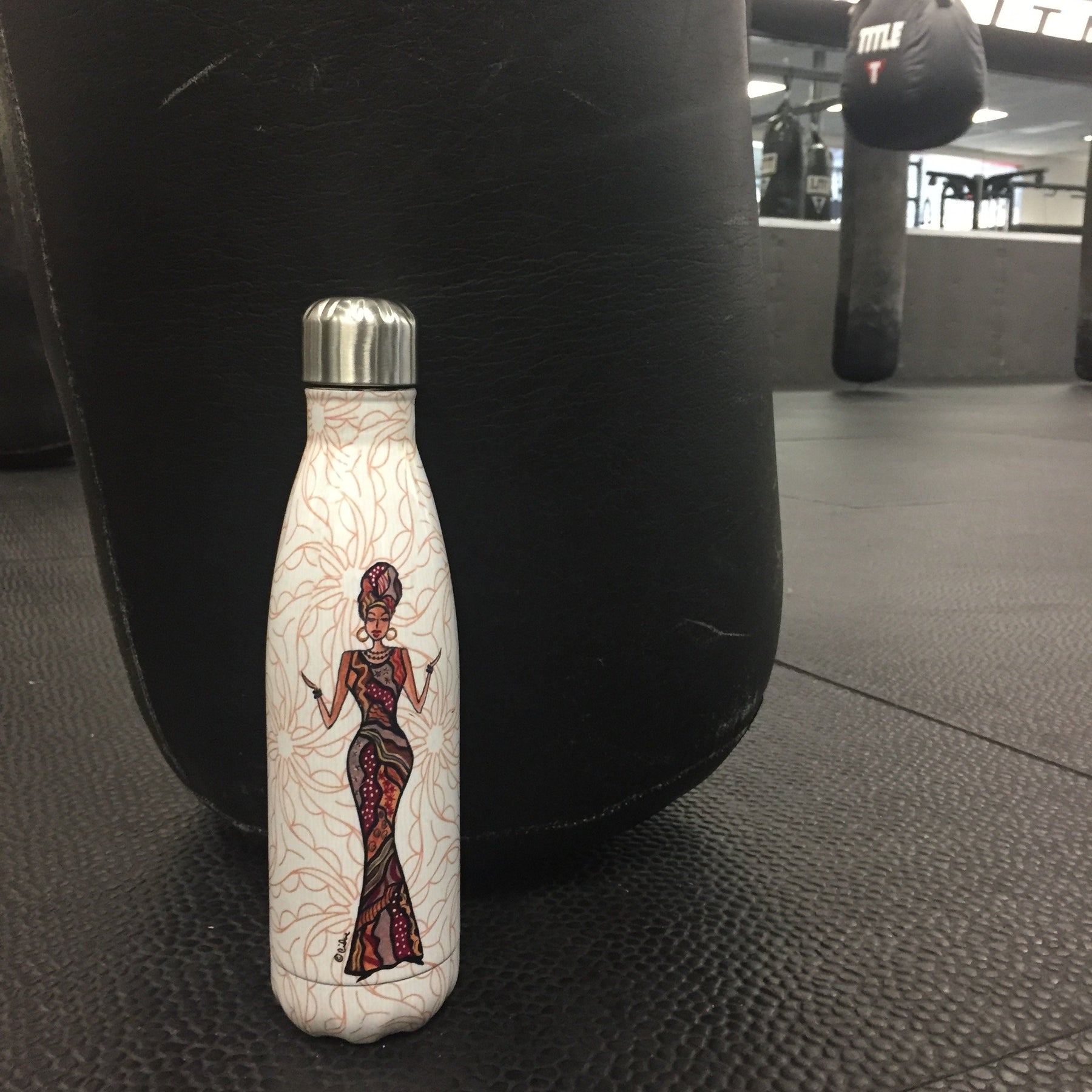 7 of 8: Beautifully Blessed: African American Stainless Steel Water Bottle by Cidne Wallace
