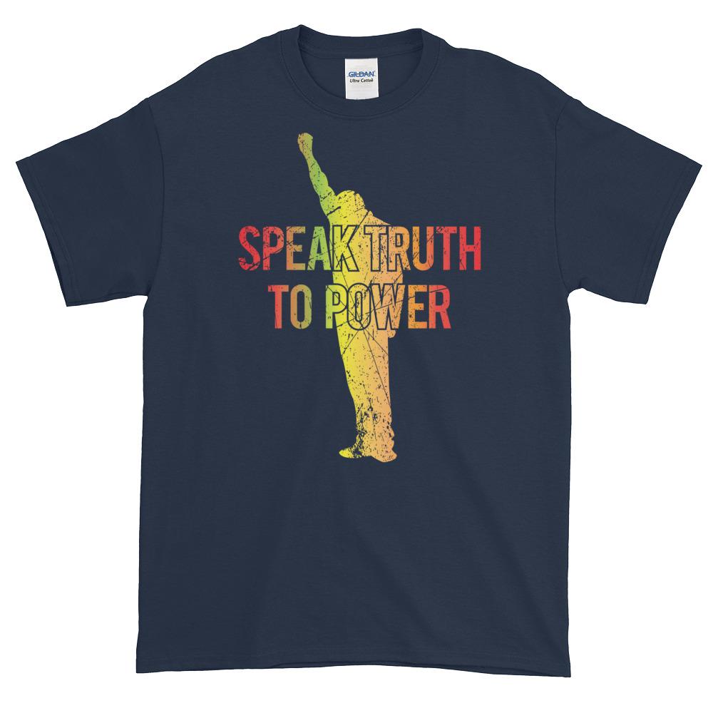 4 of 5: Speak Truth to Power: African American T-Shirt (Navy Blue)