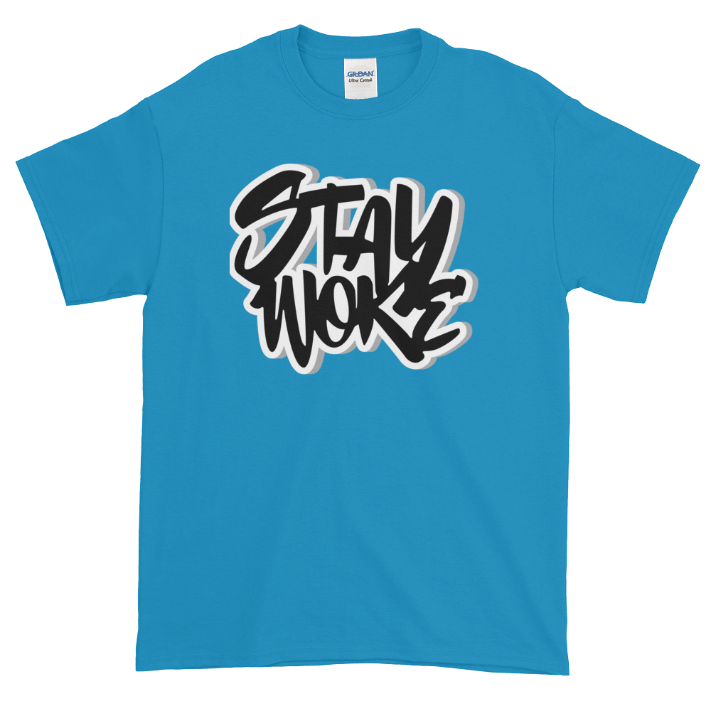 Stay Woke: African American Cultural T-Shirt by RBG Forever (Sapphire)