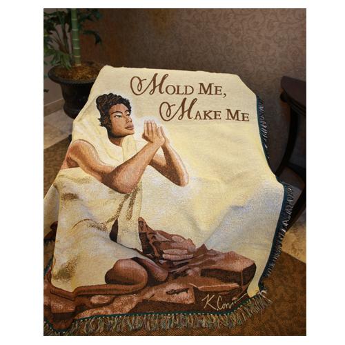 Mold Me, Make Me by Keith Conner: African American Tapestry Throw