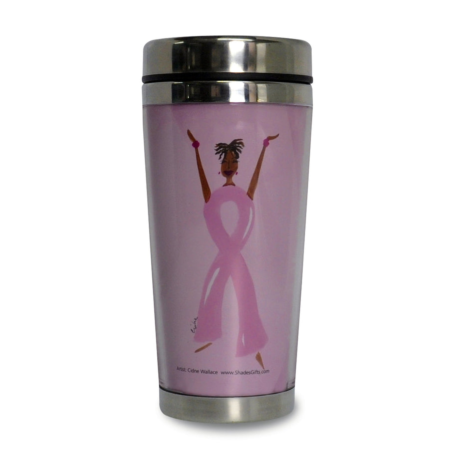 Strength is the New Pretty: African American Travel Mugs by Cidne Wallace (Front)