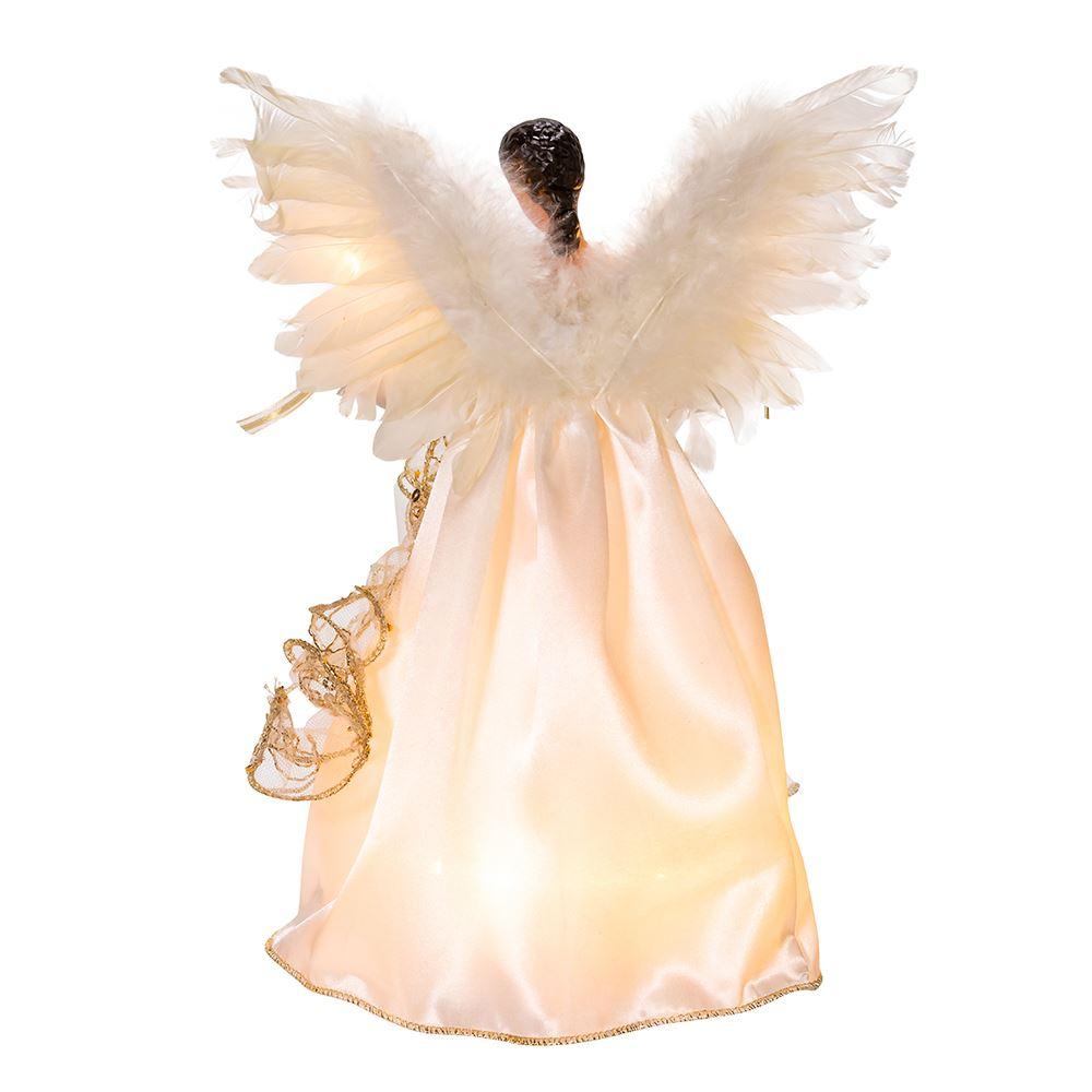 3 of 7: Ivory and Gold: African American Electric Christmas Tree Topper by Kurt Adler