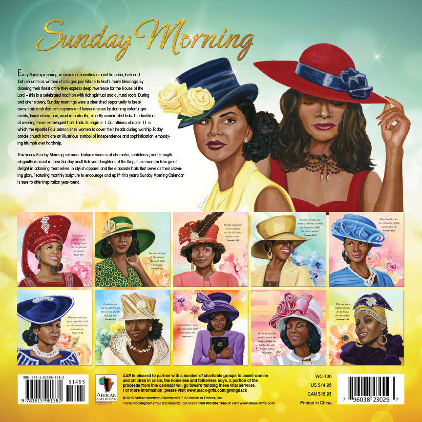 Sunday Morning: 2016 African American Calendar (Back)