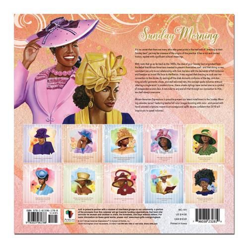 Sunday Morning: 2018 African American Religious Calendar by AAE (Back)