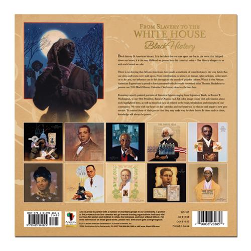 Black History: 2018 African American Calendar by Thomas Blackshear (Back)