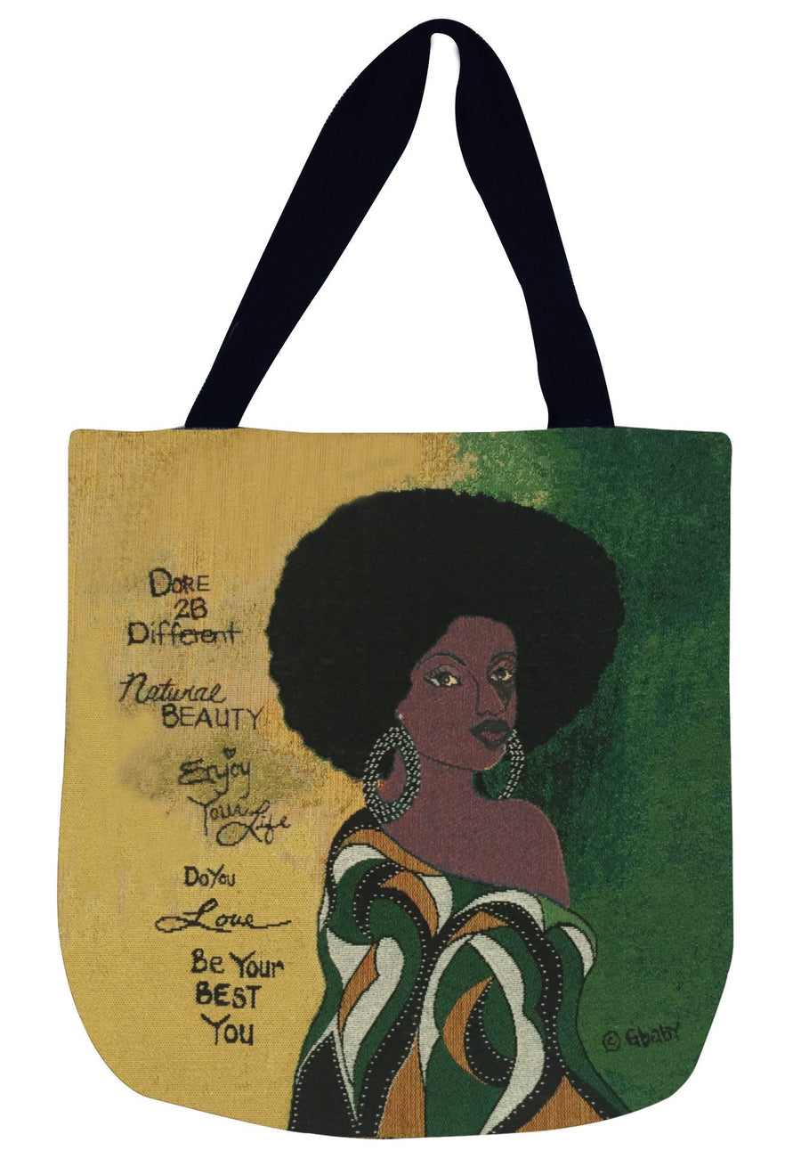 Dare 2 Be Different: African American Woven Tapestry Tote Bag by GBaby