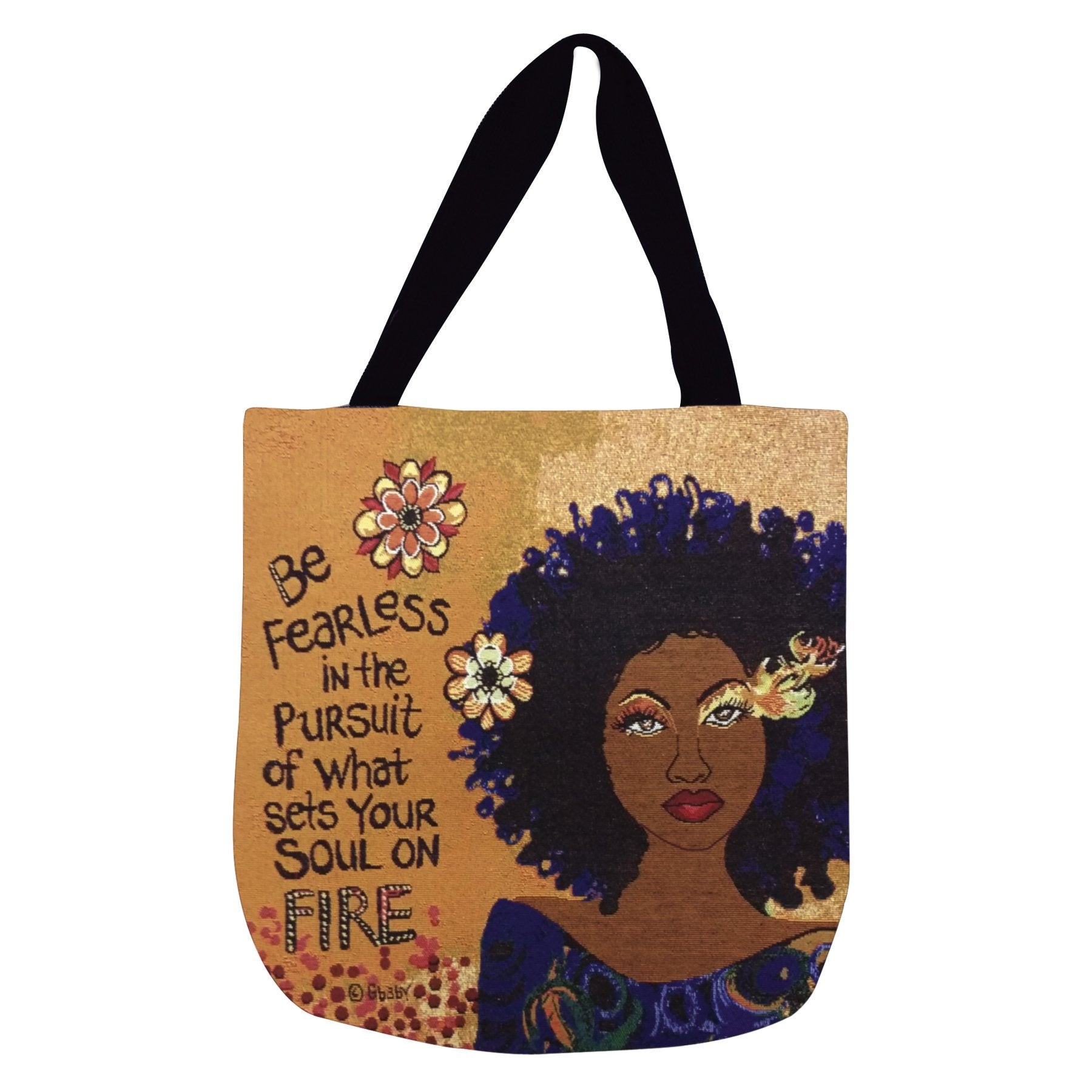1 of 2: Soul on Fire: African American Tote Bag by Sylvia 