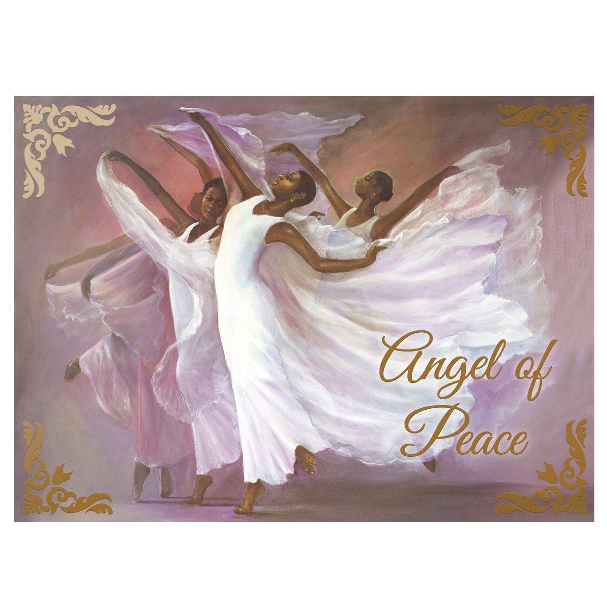 1 of 3: Angel of Peace by LaVarne Ross: African American Christmas Card Box Set