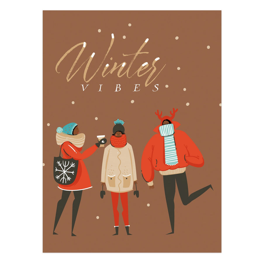 Winter Vibes: African American Christmas Card Box Set