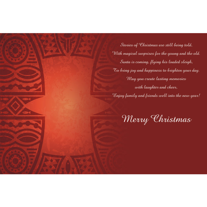 Merry Christmas (Black Santa Claus): African American Christmas Card Box Set (Inside)