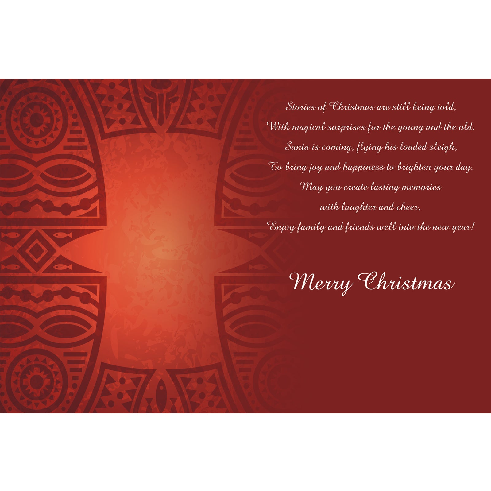 8 of 11: Merry Christmas (Black Santa Claus): African American Christmas Card Box Set (Inside)