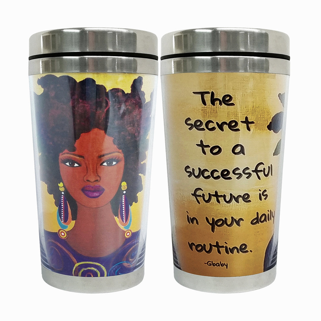 A Successful Future by Sylvia "Gbaby" Cohen: African American Travel Mug/Tumbler