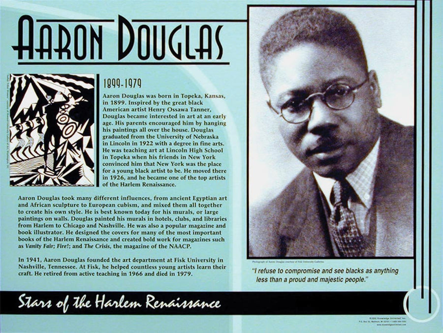 Stars of the Harlem Renaissance: Aaron Douglas Poster by Knowledge Unlimited