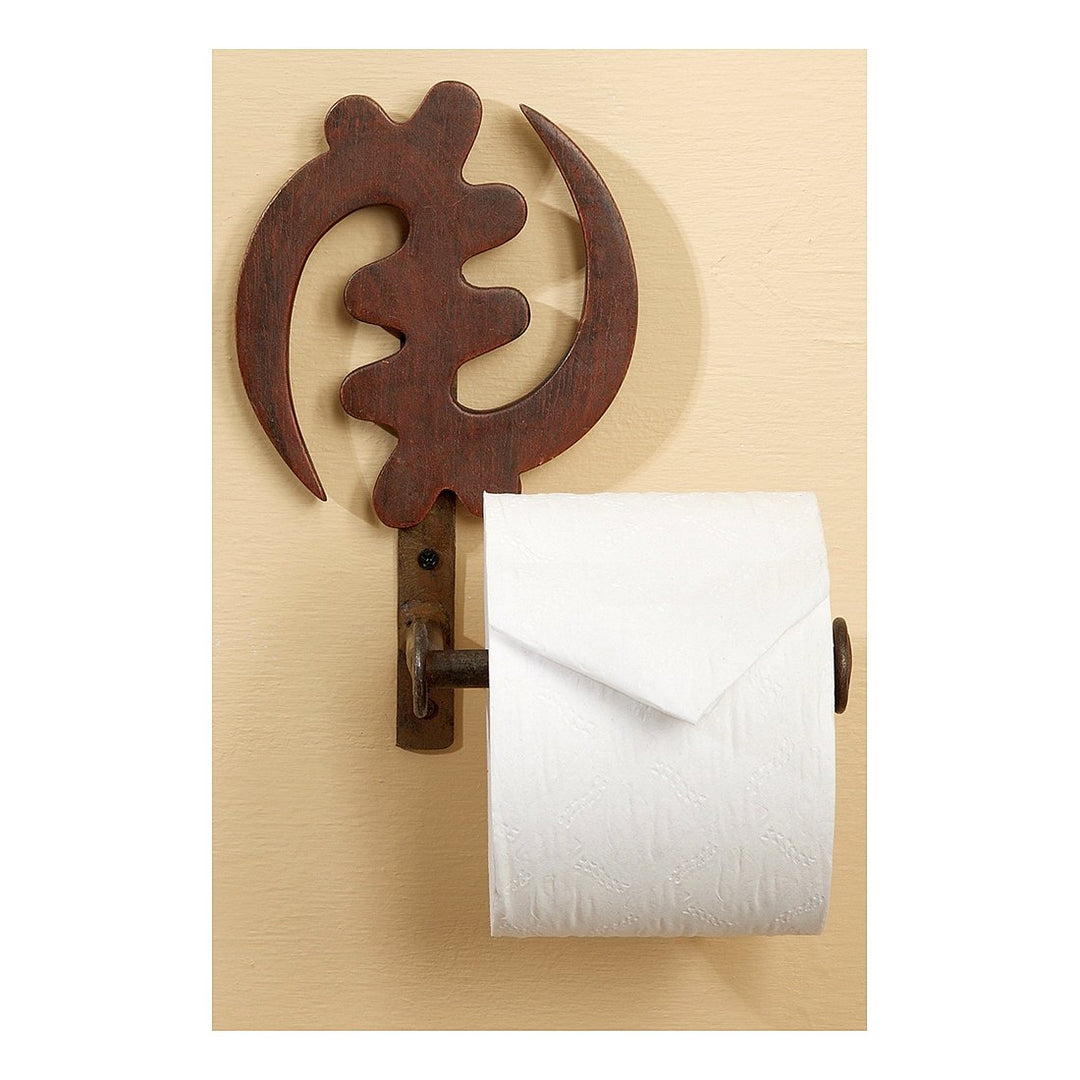 Gye Nyame: Authentic African Wood Toilet Paper Holder