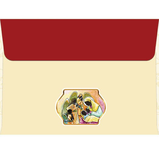 Adore Him: African American Christmas Card Envelope