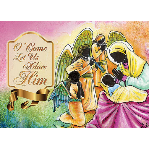 Adore Him: African American Christmas Card